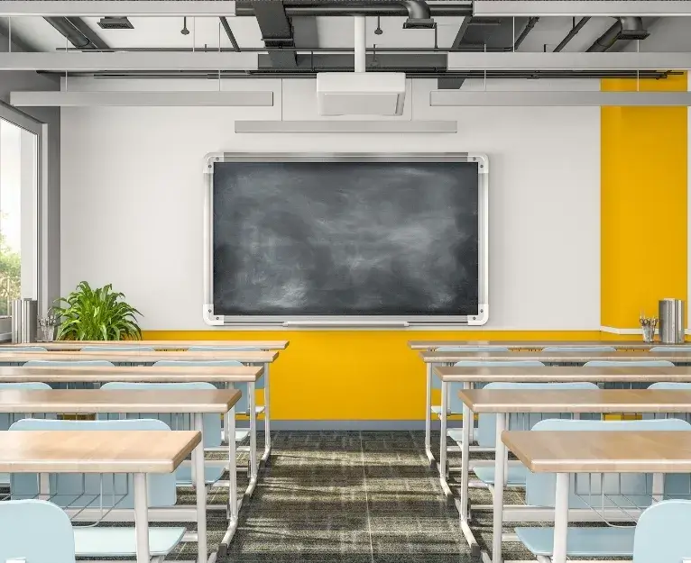Classroom sanitized through commercial cleaning in Washington D.C.